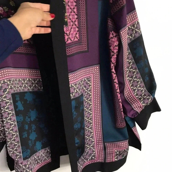 Chicos Womens Black Longsleeve Blazer Size 4 - Picture 6 of 11